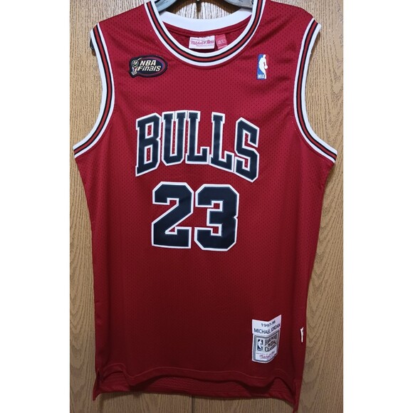 Michael Jordan (Mitchell/Ness)-(Bulls)-(Red)-(Jersey)-(New Condition)-(XL)-$100 - Picture 3 of 11